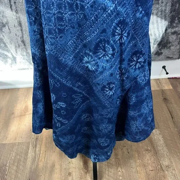 Polo Ralph Lauren Asymmetrical Sleeveless Blue Patchwork Dress Lined Women's 12 - Picture 3 of 14